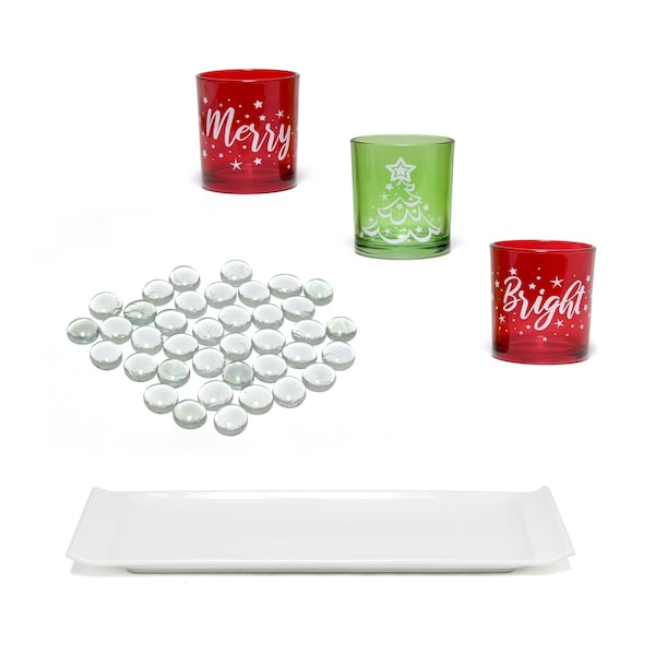 Merry & Bright Christmas Candle Set Of 3